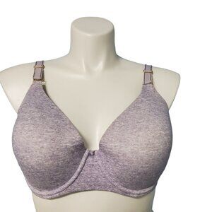 SOMA Embraceable Bra Women's Plus Size 40DD Lavender Underwire Padded Lace Trim